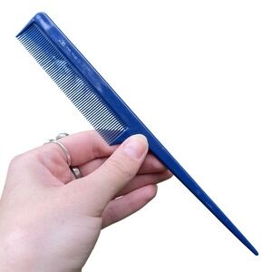 Vintage Comare 501 Pocket Comb Rat Tail Professional Styling Tool Blue